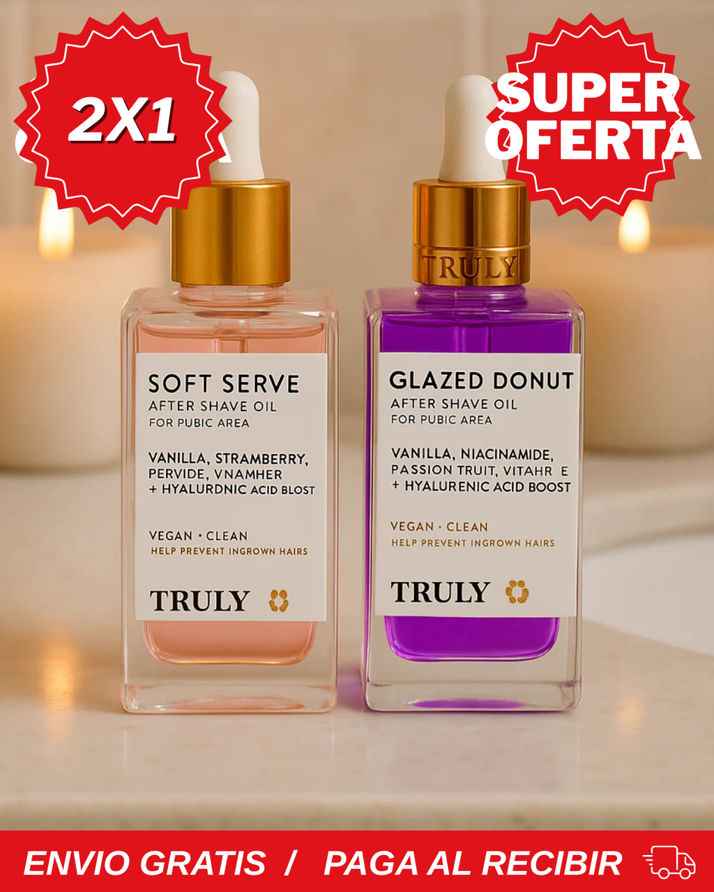 SUPER OFERTA | 2X1 TRULY ORIGINALES®  HIDRATANTE SOFT SERVE 90ml | GLAZED DONUT 90ml
