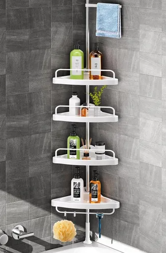 ✨ Organizador de Baño Esquinero™ | Ahorra Espacio & Diseño Moderno