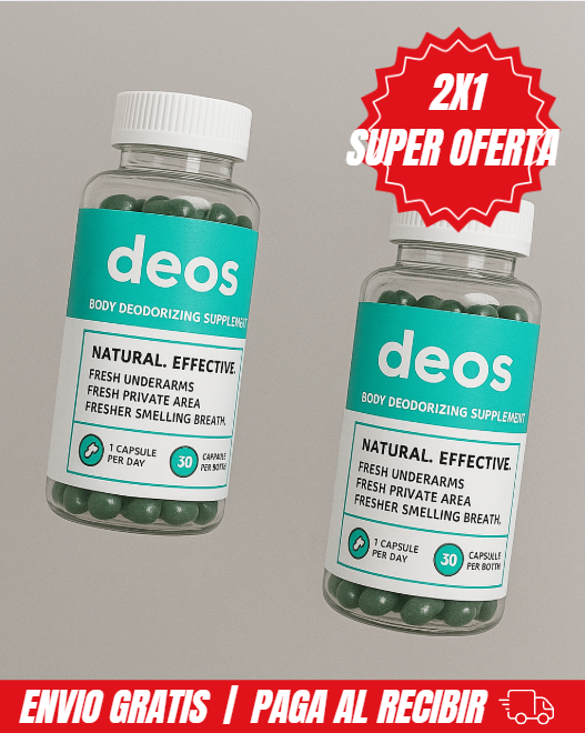 🌿 OFERTA | 2x1: DEOS™ | CÁPSULAS NATURALES PARA ELIMINAR EL MAL OLOR CORPORAL 🌿